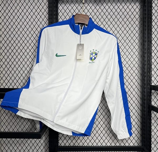 Retro 1994 Brazil White Windbreaker - Image 2