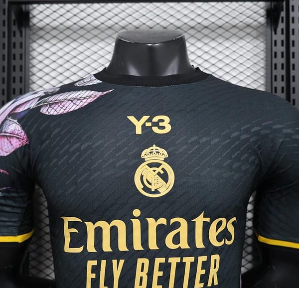 Player Version 2024 Real Madrid x Y3 Black Special Jersey - Image 8