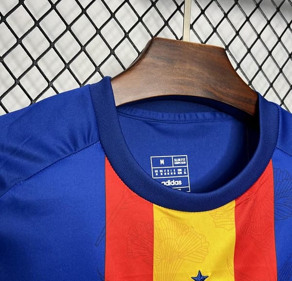 2024 Spain Euro Blue/Red/Yellow Pre-match Training Jersey - Image 3
