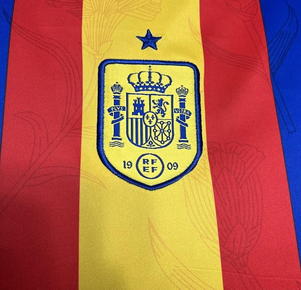 2024 Spain Euro Blue/Red/Yellow Pre-match Training Jersey - Image 6