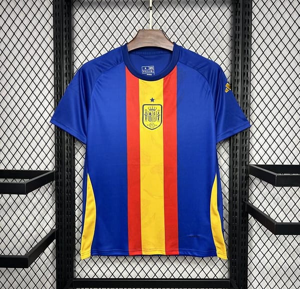 2024 Spain Euro Blue/Red/Yellow Pre-match Training Jersey - Image 8