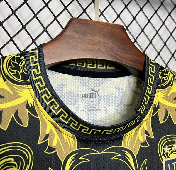 2024 Italy x Versace Gold/Black Special Jersey - Image 4