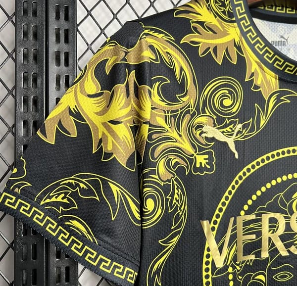2024 Italy x Versace Gold/Black Special Jersey - Image 5