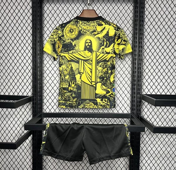 2024 Kids Brazil Christ The Redeemer Yellow Special Jersey - Image 4