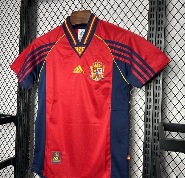 Retro 1998 Spain Home Jersey - Image 3