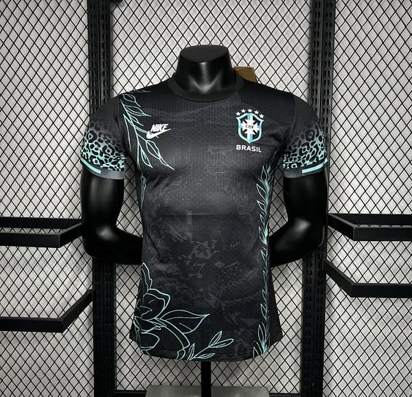 Player Version 2024 Brazil Pele Black Special Edition Jersey - Image 2