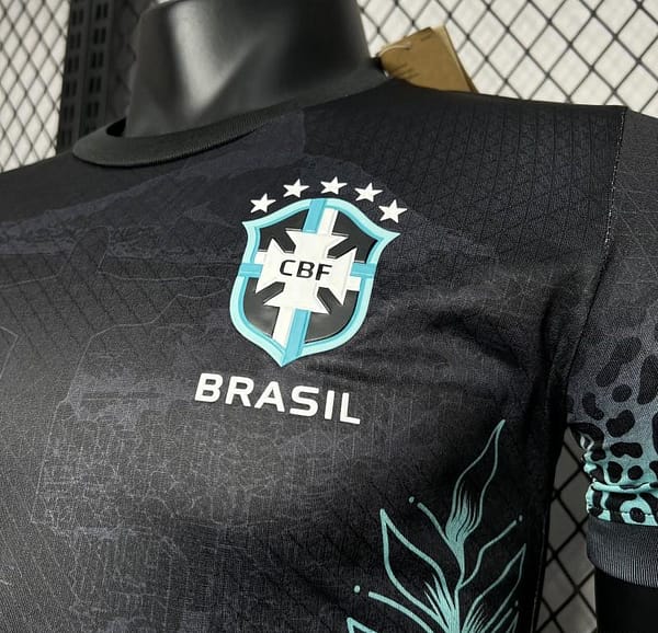 Player Version 2024 Brazil Pele Black Special Edition Jersey - Image 5