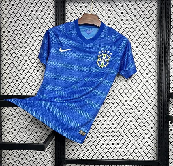Retro 2014 Brazil Away Blue Jersey - Image 2