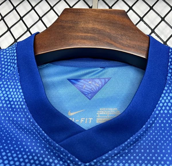 Retro 2014 Brazil Away Blue Jersey - Image 3
