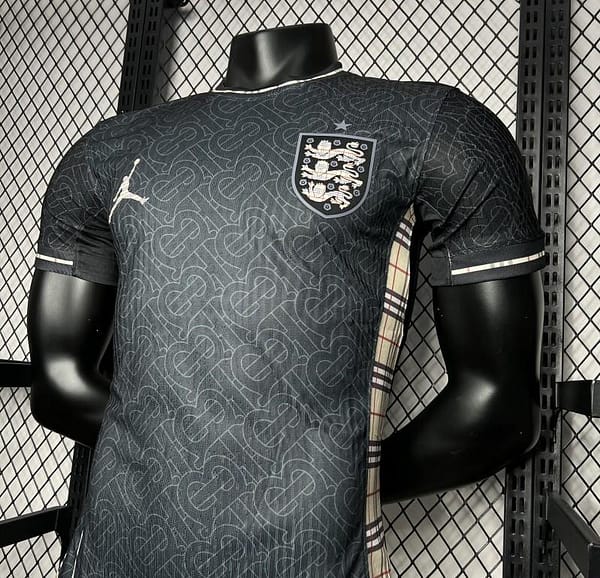 Player Version 2024 England Euro Jordan Black Jersey - Image 4