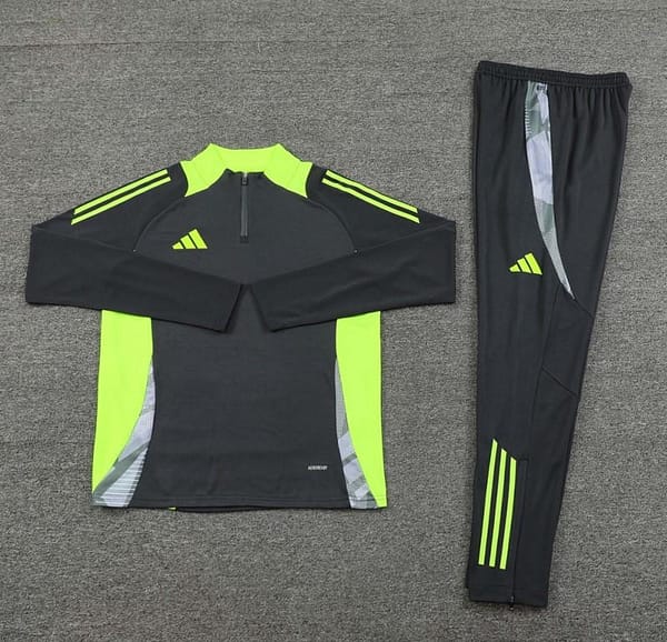 2024 Adidas Deep Grey Half Zipper Jacket +Long Pants - Image 17