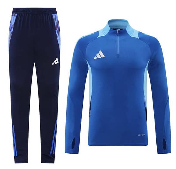 2024 Adidas Blue Half Zipper Jacket +Long Pants - Image 14