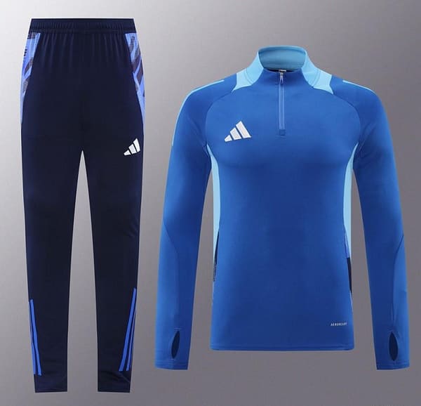 2024 Adidas Blue Half Zipper Jacket +Long Pants - Image 15
