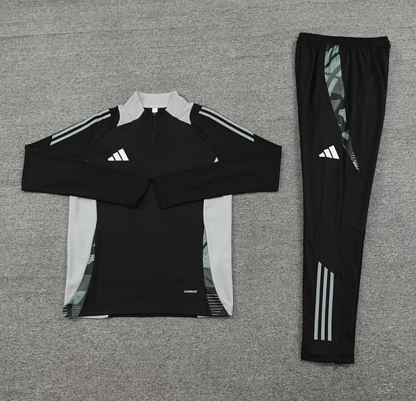 2024 Adidas Black/Grey Half Zipper Jacket +Long Pants - Image 17
