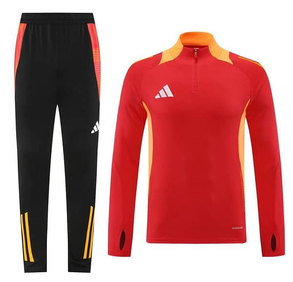 2024 Adidas Red/Yellow Half Zipper Jacket +Long Pants - Image 16