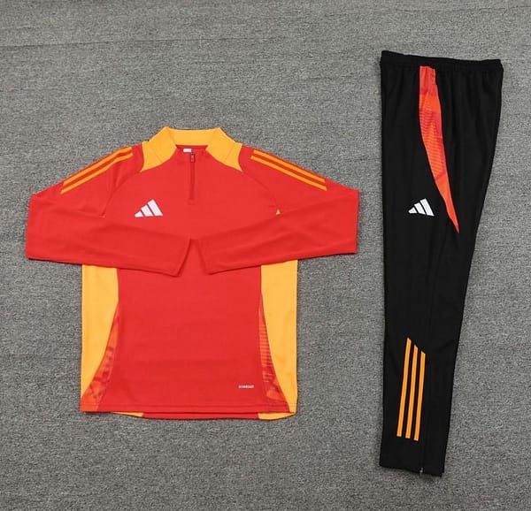 2024 Adidas Red/Yellow Half Zipper Jacket +Long Pants - Image 18