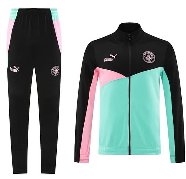 24/25 Manchester City Black/Green Full Zipper Jacket +Long Pants - Image 15