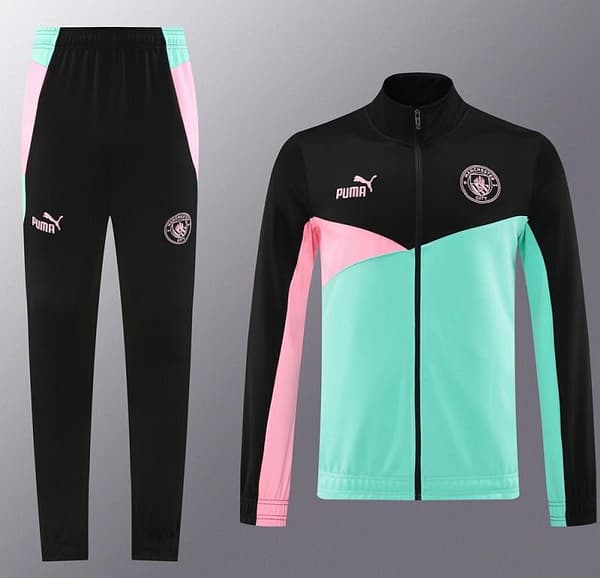 24/25 Manchester City Black/Green Full Zipper Jacket +Long Pants - Image 16