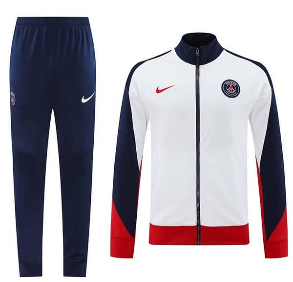 24 25 PSG White Full Zipper Jacket +Long Pants - Image 14
