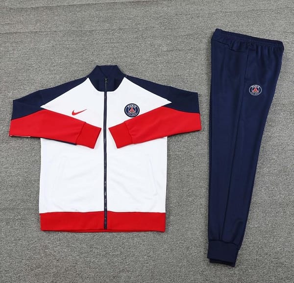 24 25 PSG White Full Zipper Jacket +Long Pants - Image 16