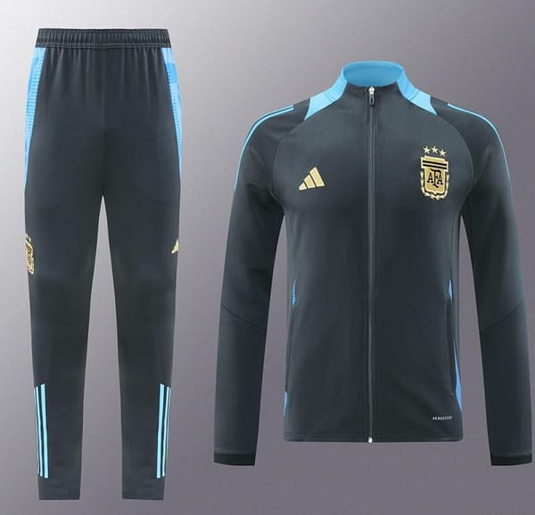 2024 Argentina Black Full Zipper Jacket +Long Pants - Image 16