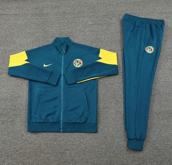 24/25 Club America Green/Yellow Full Zipper Jacket +Long Pants - Image 12