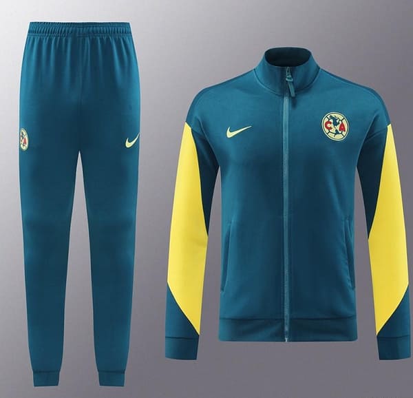 24/25 Club America Green/Yellow Full Zipper Jacket +Long Pants - Image 16