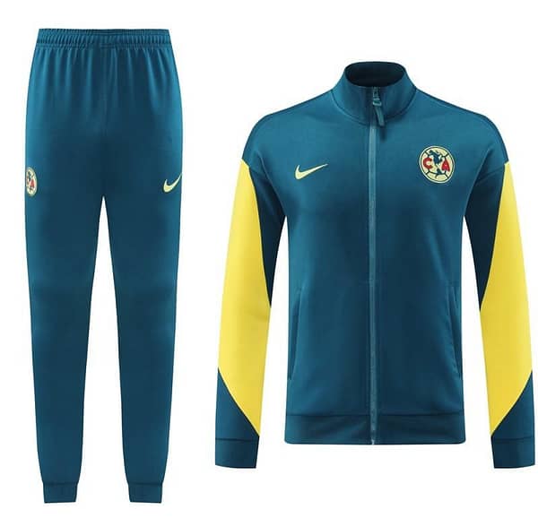 24/25 Club America Green/Yellow Full Zipper Jacket +Long Pants - Image 17