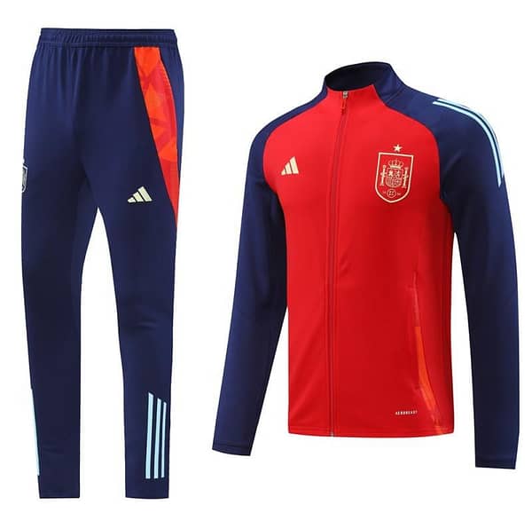 2024 Spian Red/Navy Full Zipper Jacket +Long Pants