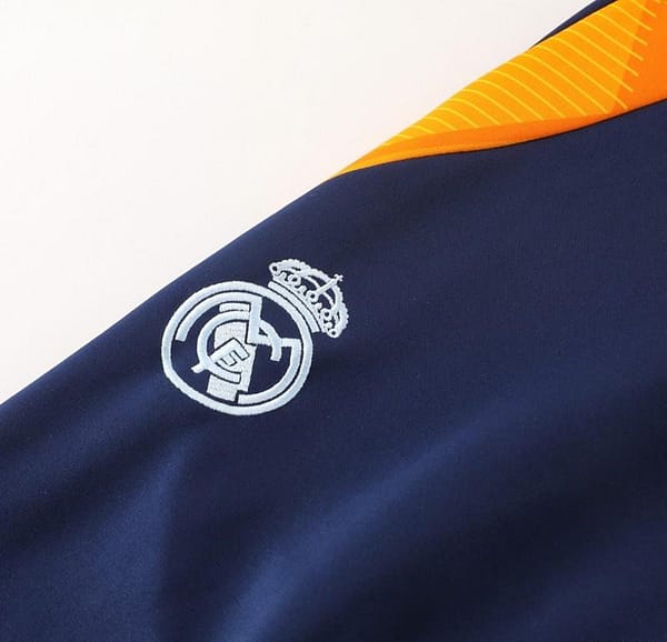 24/25 Real Madrid Light Blue/Yellow Full Zipper Jacket +Long Pants - Image 4