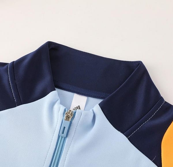 24/25 Real Madrid Light Blue/Yellow Full Zipper Jacket +Long Pants - Image 11