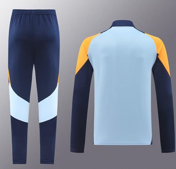 24/25 Real Madrid Light Blue/Yellow Full Zipper Jacket +Long Pants - Image 13