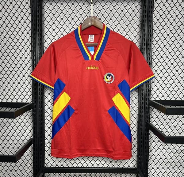 Retro 1994 Romania Away Red Jersey - Image 4