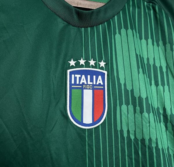 2024 Italy Pre-Match Green Jersey - Image 3