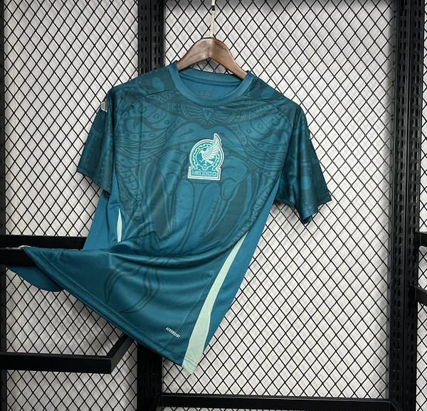 2024 Mexico Pre-Match Green Training Jersey - Image 2