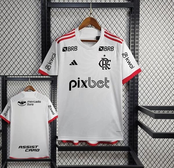 24/25 Flamengo Away White Jersey + All Sponsors - Image 2