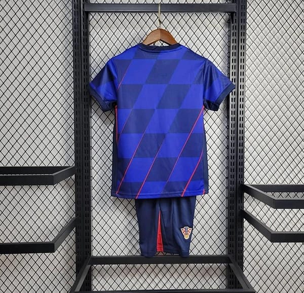 2024 KIDS Croatia Away Blue Jersey - Image 4