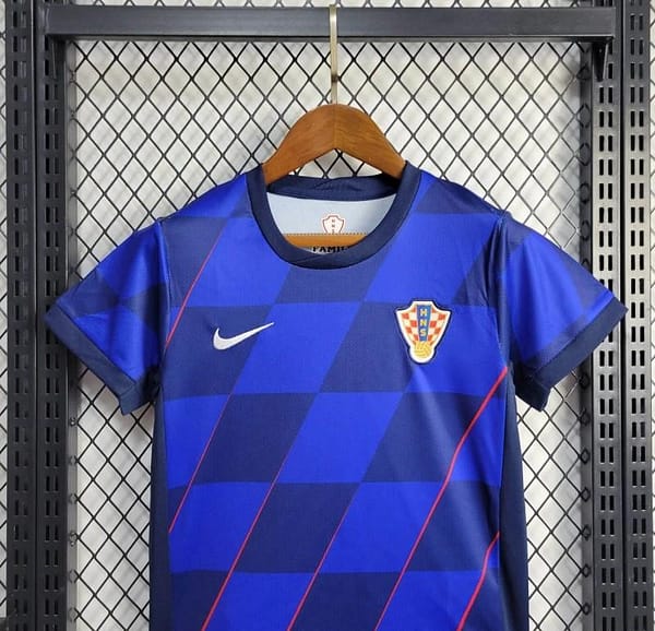 2024 KIDS Croatia Away Blue Jersey - Image 5
