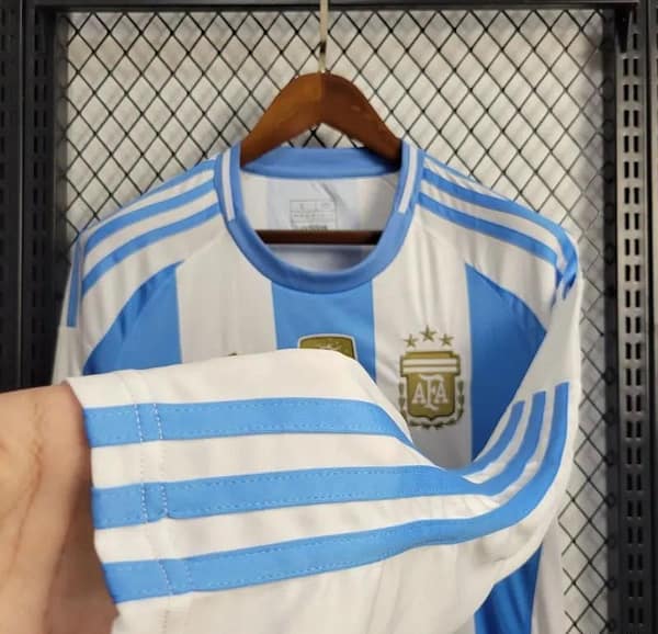2024 Argentina Home Long Sleeve Jersey With Champion Patch - Image 6