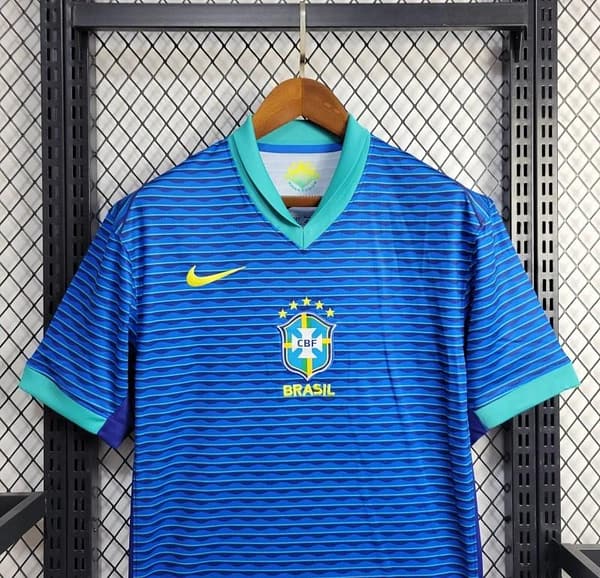2024 Brazil Away Blue Jersey - Image 6