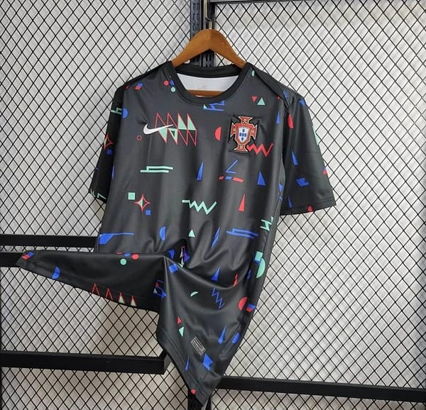 2024 Portugal Pre-match Small Geometric Patterns Jersey - Image 3