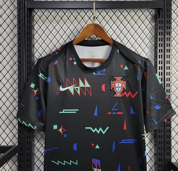 2024 Portugal Pre-match Small Geometric Patterns Jersey - Image 7