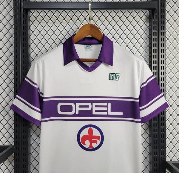 Retro 84/85 ACF Fiorentina Away White Jersey - Image 3