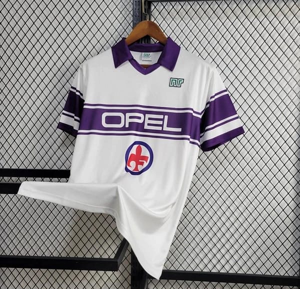 Retro 84/85 ACF Fiorentina Away White Jersey - Image 6