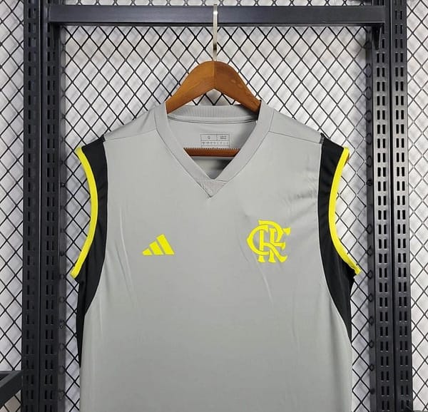 24/25 Flamengo Grey Vest Training Jersey - Image 8