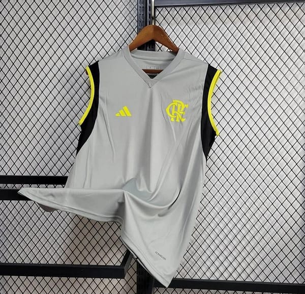24/25 Flamengo Grey Vest Training Jersey - Image 9