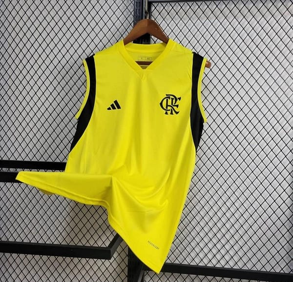 24/25 Flamengo Yellow Vest Training Jersey - Image 2