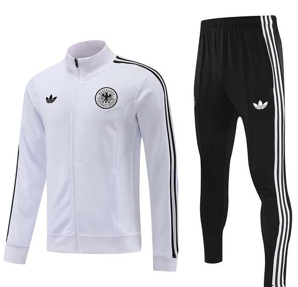 2024 Germany White Full Zipper Jacket +Long Pants - Image 5