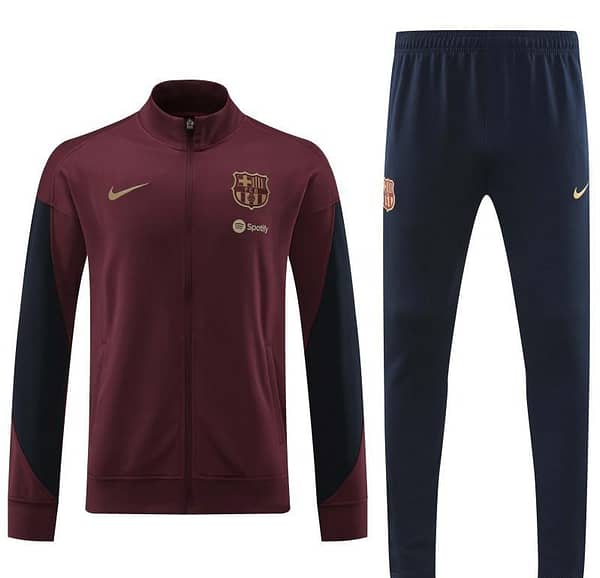 24/25 Barcelona Wine Full Zipper Jacket +Long Pants - Image 2