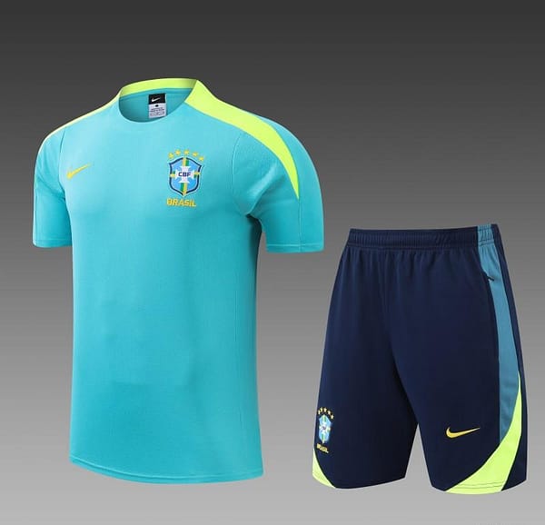 2024 Brazil Blue Short Sleeve Jersey+Shorts - Image 7